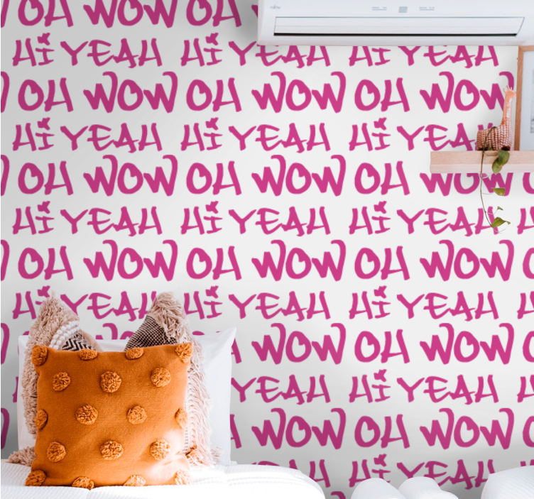 Χαρτί τοίχου με γράμματα εκφραστικό σχέδιο φράσης - TenStickers