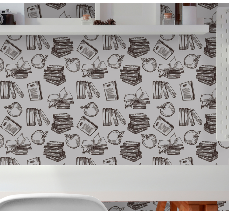 Χαρτί τοίχου με γράμματα λογοτεχνικό σκίτσο - TenStickers