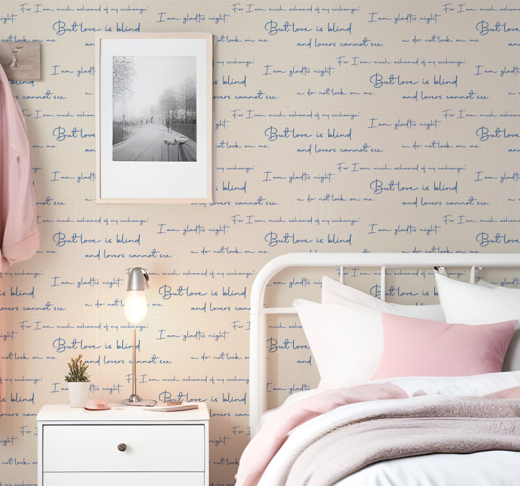 Χαρτί τοίχου με γράμματα διάγραμμα κλωστοϋφαντουργίας - TenStickers