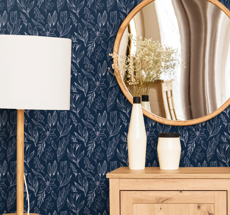 ταπετσαρία λουλουδιών μοτίβο κρίνοι λουλουδάτο σχέδιο - TenStickers