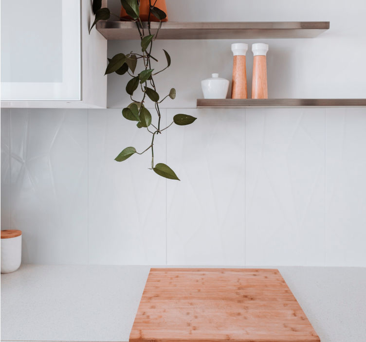 εξάγωνα πλακάκια με λουλούδια μοντέρνα ταπετσαρία - TenStickers