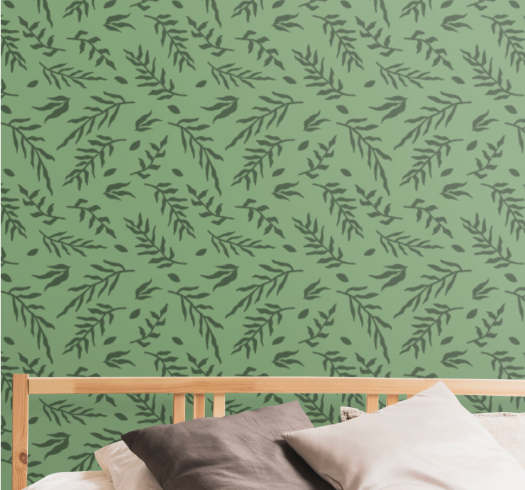 Ταπετσαρία φύσης μοτίβο φυλλώδους αμπέλου - TenStickers