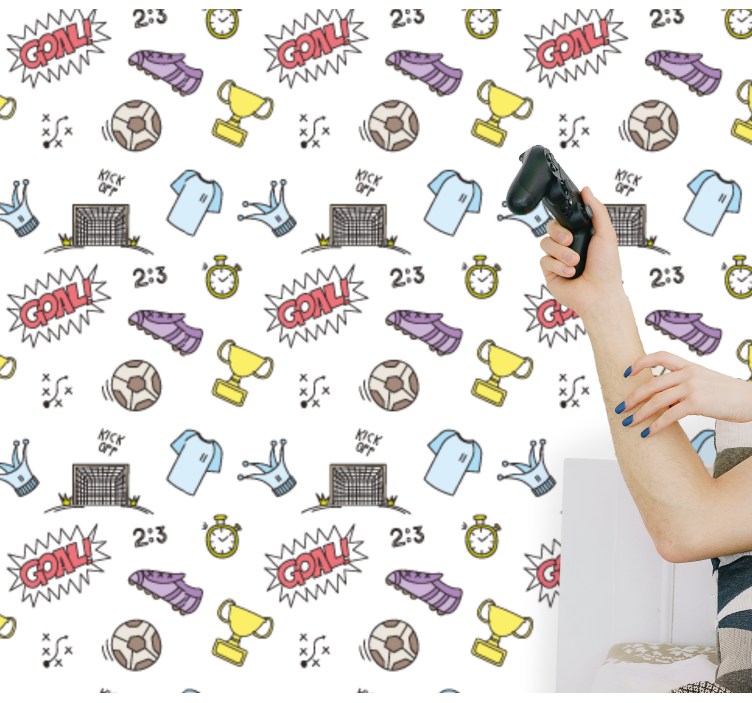 Tαπετσαρία φυτωρίων διασκεδαστικό θέμα ποδοσφαίρου - TenStickers