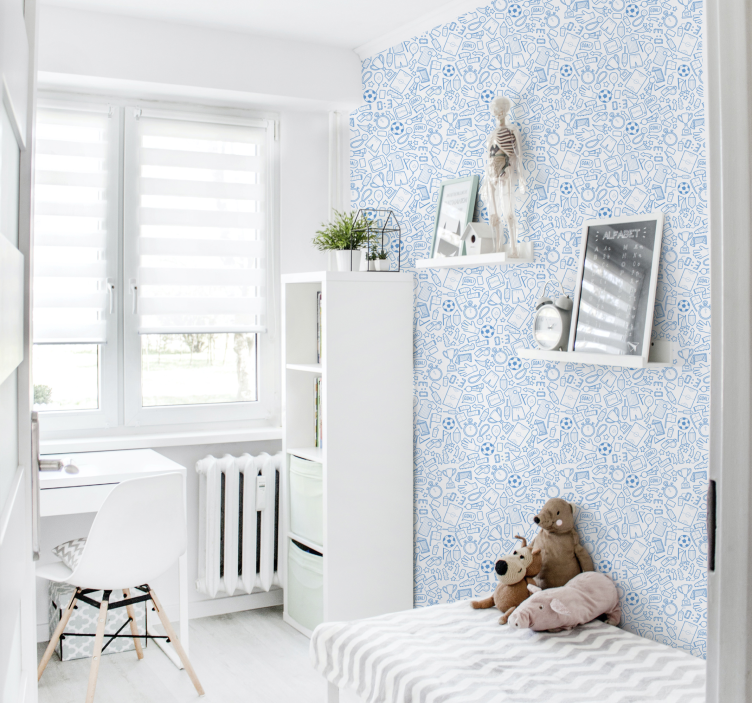 Tαπετσαρία φυτωρίων αθλητικό doodle μοτίβο - TenStickers