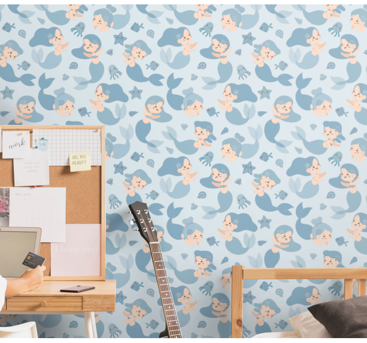 Tαπετσαρία παιδικής κρεβατοκάμαρας υποβρύχια φαντασία - TenStickers