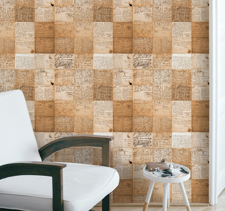 παλιά χαρτιά vintage ταπετσαρία - TenStickers