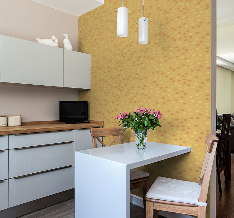 ταπετσαρία πορτοκάλια σε κύκλους κουζίνα φεγγάρι - TenStickers