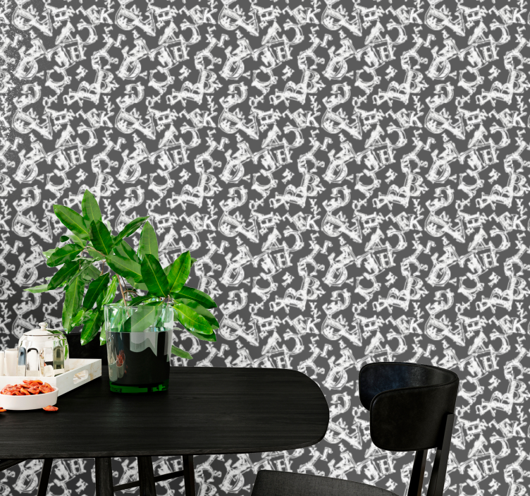 Διακοσμητικό ταπετσαρία περίτεχνη άγκυρα επαναλαμβάνει - TenStickers