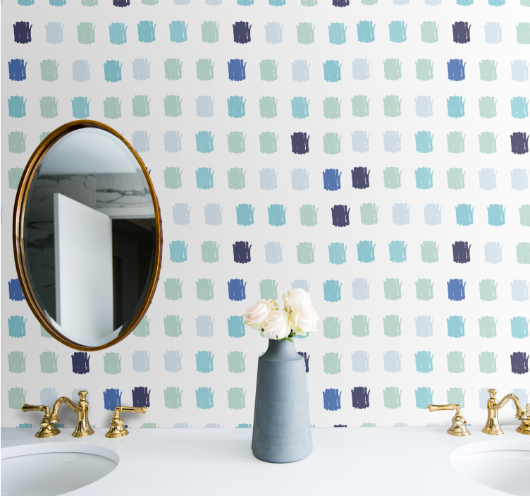 ταπετσαρία με πουά μοτίβο κουκκίδες πινελιάς - TenStickers