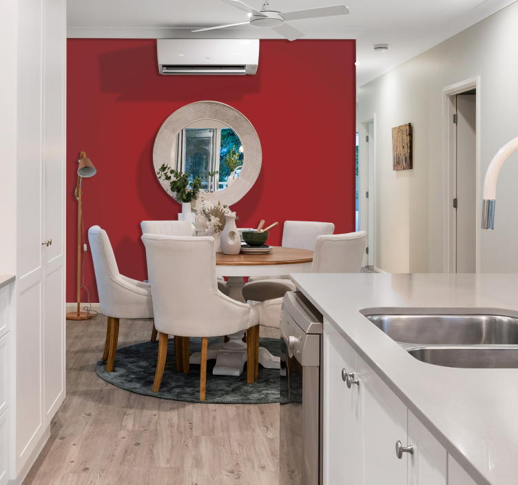 κόκκινη ταπετσαρία τοίχου - TenStickers