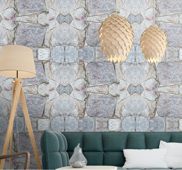 ρουστίκ στυλ ταπετσαρία με εφέ πέτρας - TenStickers