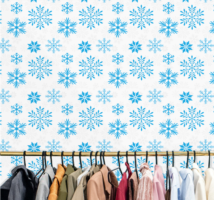 ταπετσαρία κεραμιδιών από κρύσταλλο χιονιού - TenStickers