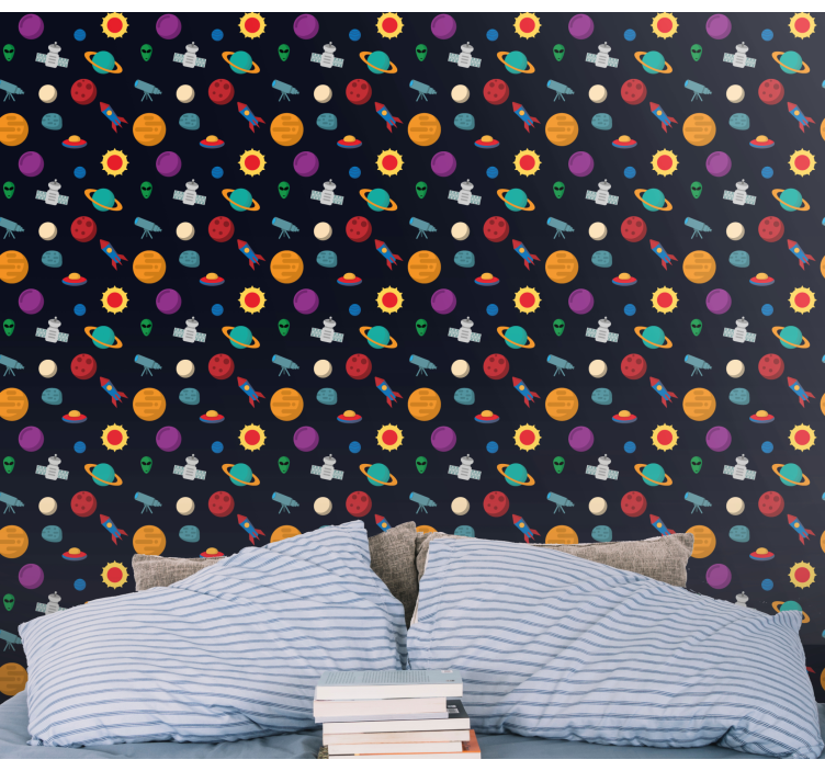 ταπετσαρία αστέρια κοσμική σκηνή περιπέτειας - TenStickers