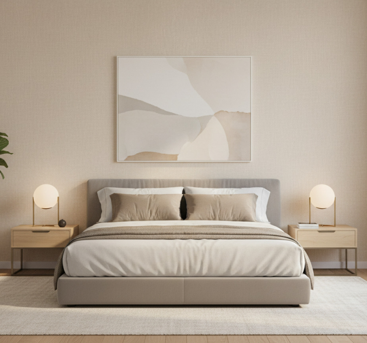 Ταπετσαρία με υφή σε μπεζ γραμμές - TenStickers