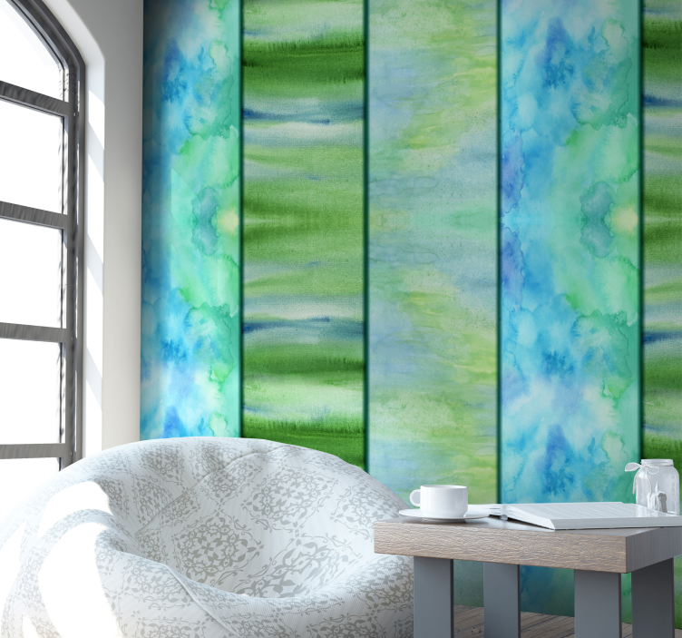 τυρκουάζ ποτάμια αφηρημένη ταπετσαρία - TenStickers