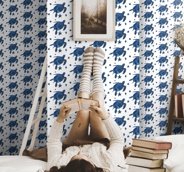 χελώνα με γαλαξία μοτίβο ζωική ταπετσαρία - TenStickers