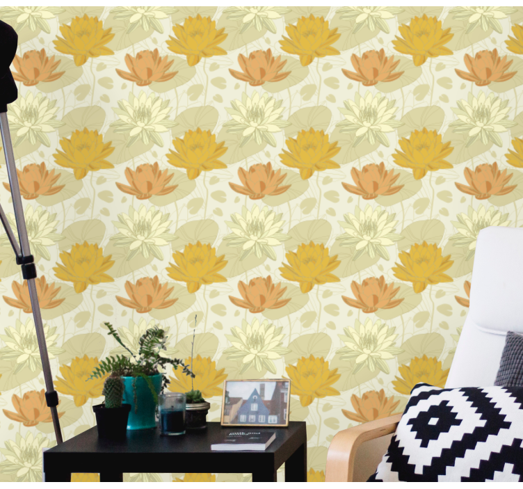 εκλεκτής ποιότητας ταπετσαρία λωτού - TenStickers