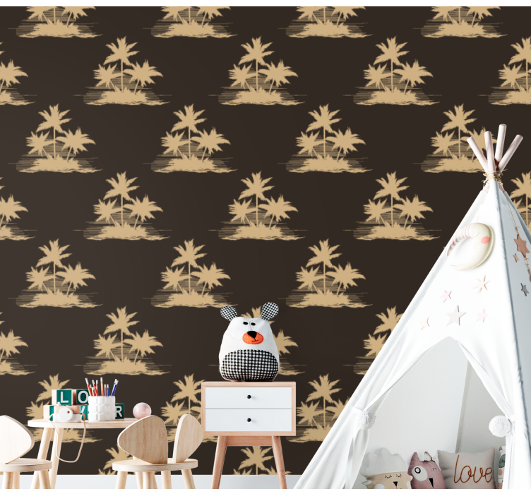 ταπετσαρία δέντρων μοτίβο παλάμης - TenStickers