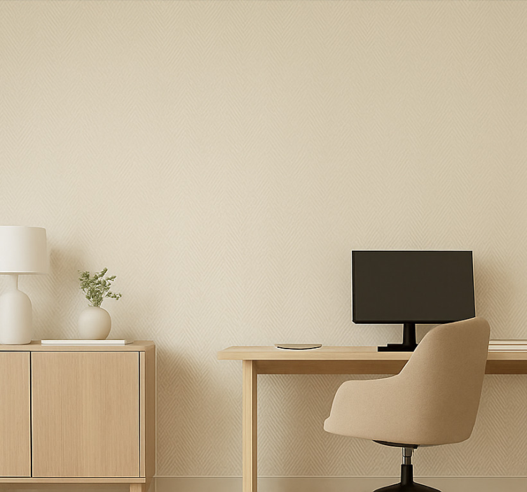 Tαπετσαρία γραφείου μοτίβο λινού υφάσματος - TenStickers