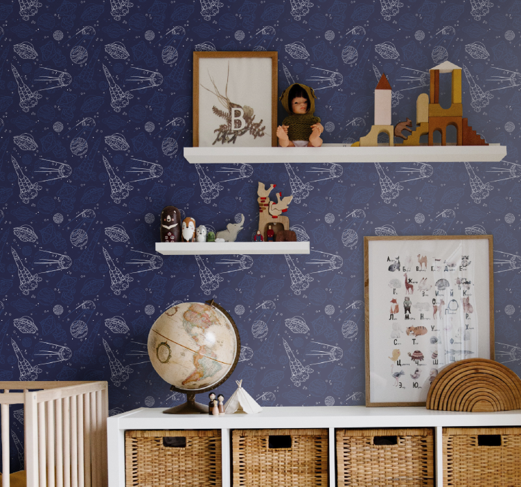 ταπετσαρία χώρο σκίτσο παιδική ταπετσαρία - TenStickers