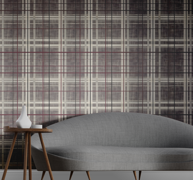 Ταπετσαρία τετράγωνων σχημάτων με σχέδιο πέτρας Σκωτίας - TenStickers