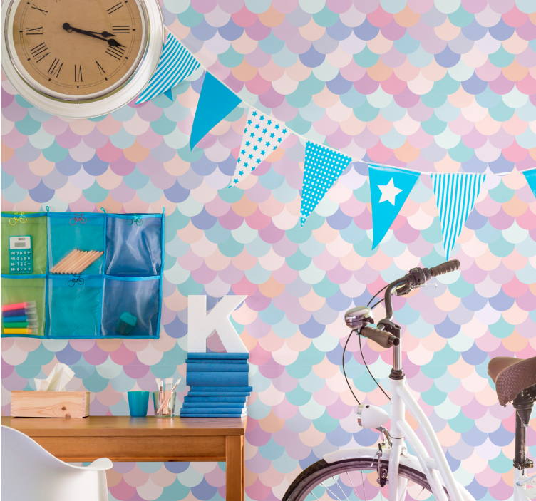 Ζώα ταπετσαρία κλίμακες με απαλούς τόνους - TenStickers