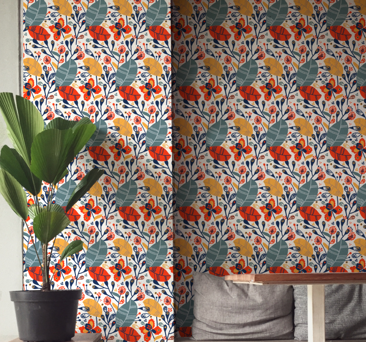 άγρια λουλούδια ταπετσαρία ρολό - TenStickers