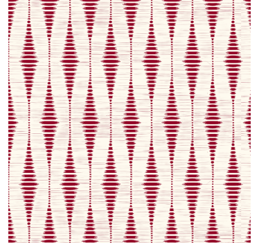 Γεωμετρική ταπετσαρία κόκκινο ραμπάουλ ικάτ - TenStickers