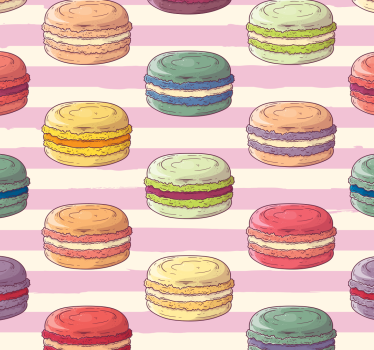 ταπετσαρία ρετρό macaroons κουζίνα - TenStickers
