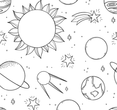 παιδική έκδοση space starry wallpaper - TenStickers