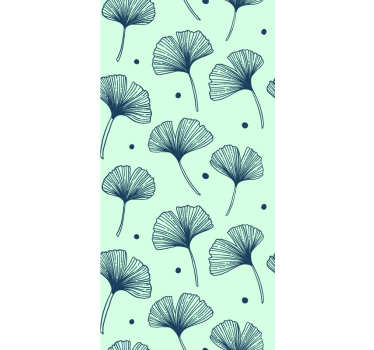 Φύλλα ταπετσαρίας μοτίβο φύλλων ginkgo - TenStickers