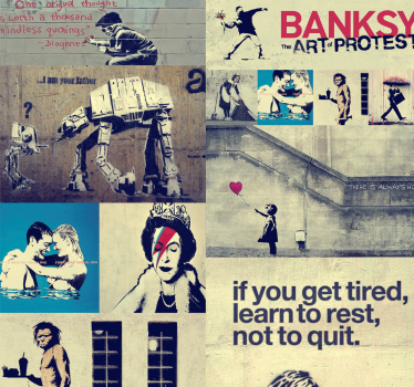 κολάζ - bansky μοντέρνα ταπετσαρία - TenStickers