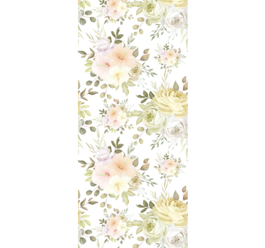 όμορφη floral ταπετσαρία κρεβατοκάμαρας χωρίς ραφή πρότυπο - TenStickers