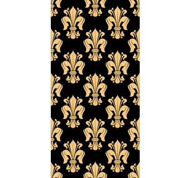 Ταπετσαρία σε στυλ μπαρόκ fleur-de-lis - TenStickers