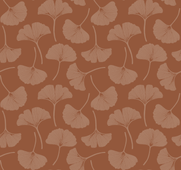 Ταπετσαρία Terracotta φύλλα γκίνγκο - TenStickers