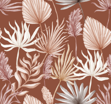 Ταπετσαρία Terracotta φύλλα monstera - TenStickers