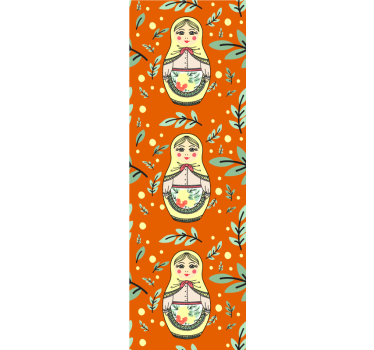 Matryoshka μοτίβο με ταπετσαρία καθιστικού - TenStickers
