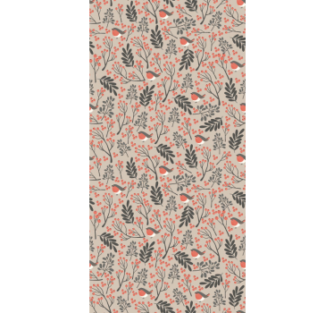 ταπετσαρία φύσης λουλουδιών σχεδίων Χριστουγέννων - TenStickers