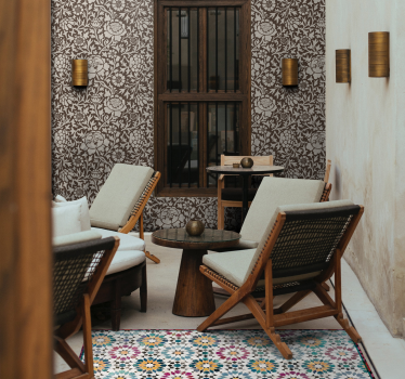 Vintage floral print ταπετσαρία φλοράλ ταπετσαρία - TenStickers