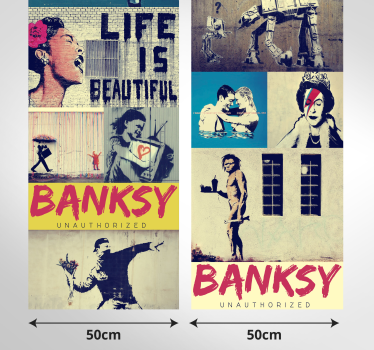 κολάζ - bansky μοντέρνα ταπετσαρία - TenStickers