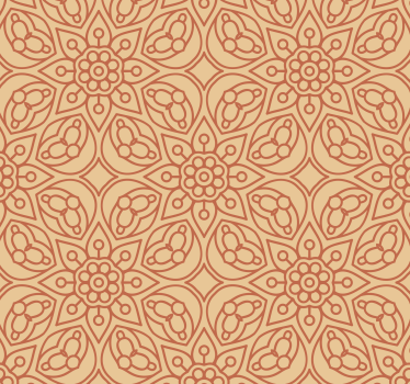 Vintage μάνταλα στοιχεία floral ταπετσαρία - TenStickers