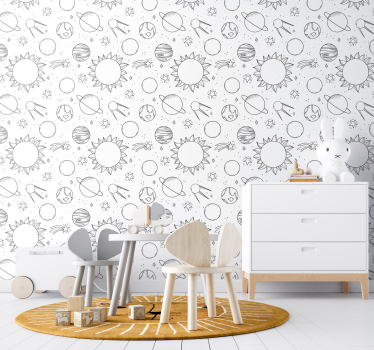 παιδική έκδοση space starry wallpaper - TenStickers