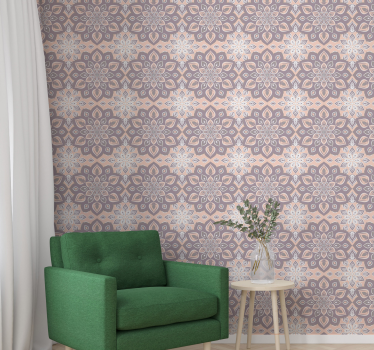 Floral vintage μάνταλα κύκλους floral ταπετσαρία - TenStickers