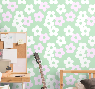 ταπετσαρία λουλουδιών floral μοτίβο προφορά - TenStickers