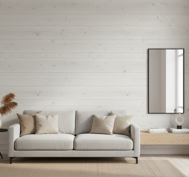 Ταπετσαρία για το καθιστικό από rustic Λευκό Ξύλο - TenStickers