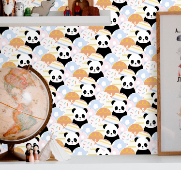 ρετρό ταπετσαρία με σχέδιο ζώου patchwork - TenStickers
