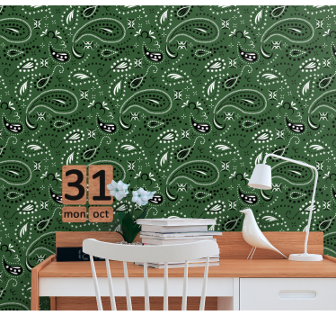 Floral ταπετσαρία paisley - TenStickers