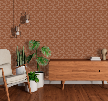 Ταπετσαρία Terracotta φύλλα γκίνγκο - TenStickers