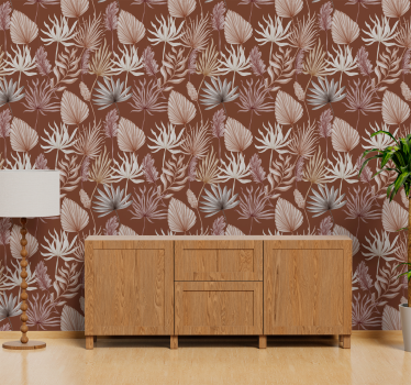Ταπετσαρία Terracotta φύλλα monstera - TenStickers