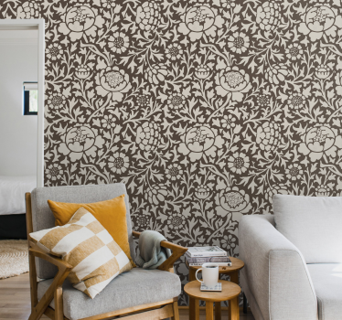 Vintage floral print ταπετσαρία φλοράλ ταπετσαρία - TenStickers